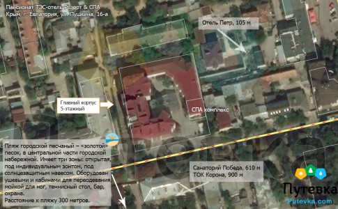 План-схема пансионата ТЭС-отель Резорт & СПА