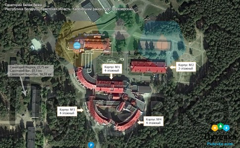 План-схема санатория Белая Вежа 