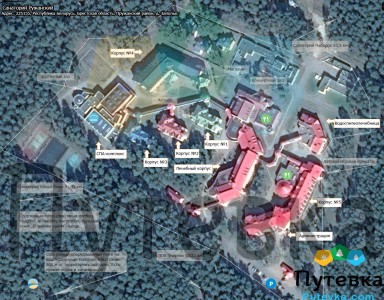 План-схема санатория Ружанский