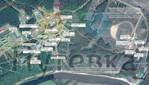 План-схема санатория Геокурорт Янган-Тау