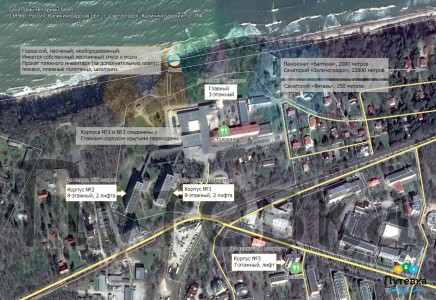 План-схема санатория Янтарный берег