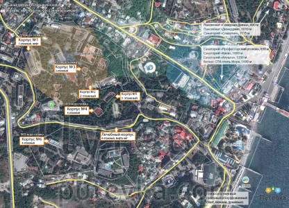 План-схема санатория Алуштинский