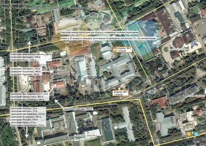 План-схема санатория Истокъ