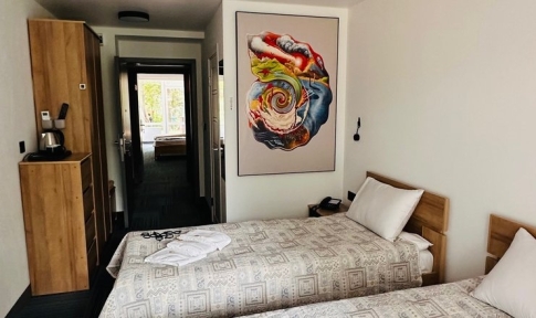 Комфорт 2-местый 1 этаж с террасой / 5 этаж с панорамными окнами, фото 3