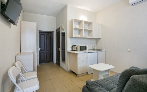 Номер 2-комнатный с кухонным уголком и балконом, вид на море, фото 4