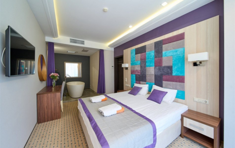 Люкс Романтический 2-местный 2-комнатный с ванной в спальне, фото 1