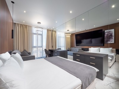 Апартаменты Люкс Семейный  6-местный 2-комнатный.Этажи 6,14,15,16.Отличие от Люкса - доп.диван на 2 места, фото 7